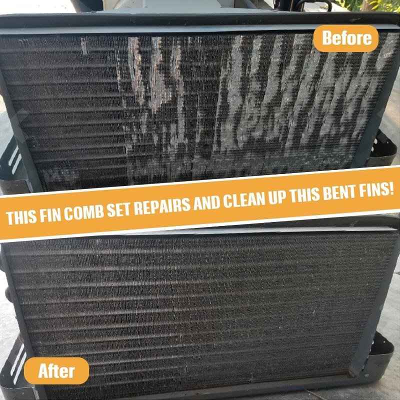 Air Conditioning Fin Straightener Stainless Steel Fin Comb/Air Conditioner Coil Cleaner Brushes Evaporator Radiator Repair Tool
