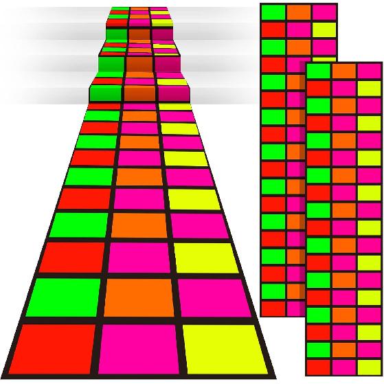 Mixweer 1 Pcs 118 x 39 Inch Disposable Neon Dance Floor 80s 90s Party Decorations DIY Plastic Dance Floor Neon Carpet Runner for Outdoor Birthday