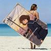 Sakura Anime Girl Beach Towel Patterned Sunscreen And Windproof Suitable For Swimming Pool Camping Travel Blanket