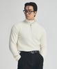 ASTROVE Muscle Zip-Up Heavyweight Knit Ivory