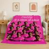 Fashion Pedro Pascal Star Flannel Blanket Soft Warm Throw Blanket for Bedroom Living Room Bed Travel Camping Picnic Gift Kids