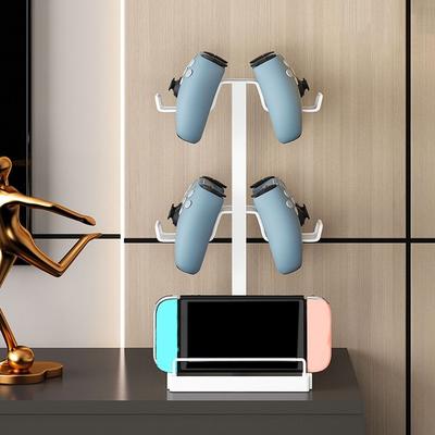 Iron Game Controller Holder Compatible Headphones Large Capacity Gamepad Display Stand Space Saving Multi-Tier