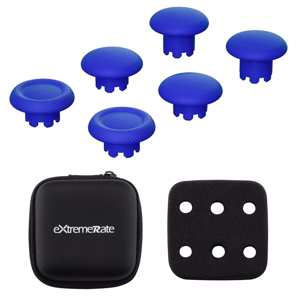 EXtremeRate náhradní palec pro ovladač PS5 Edge Náhradní krytka analogové páčky k joysticku pro tělo ovladače PS5 Edge a základna palce jsou