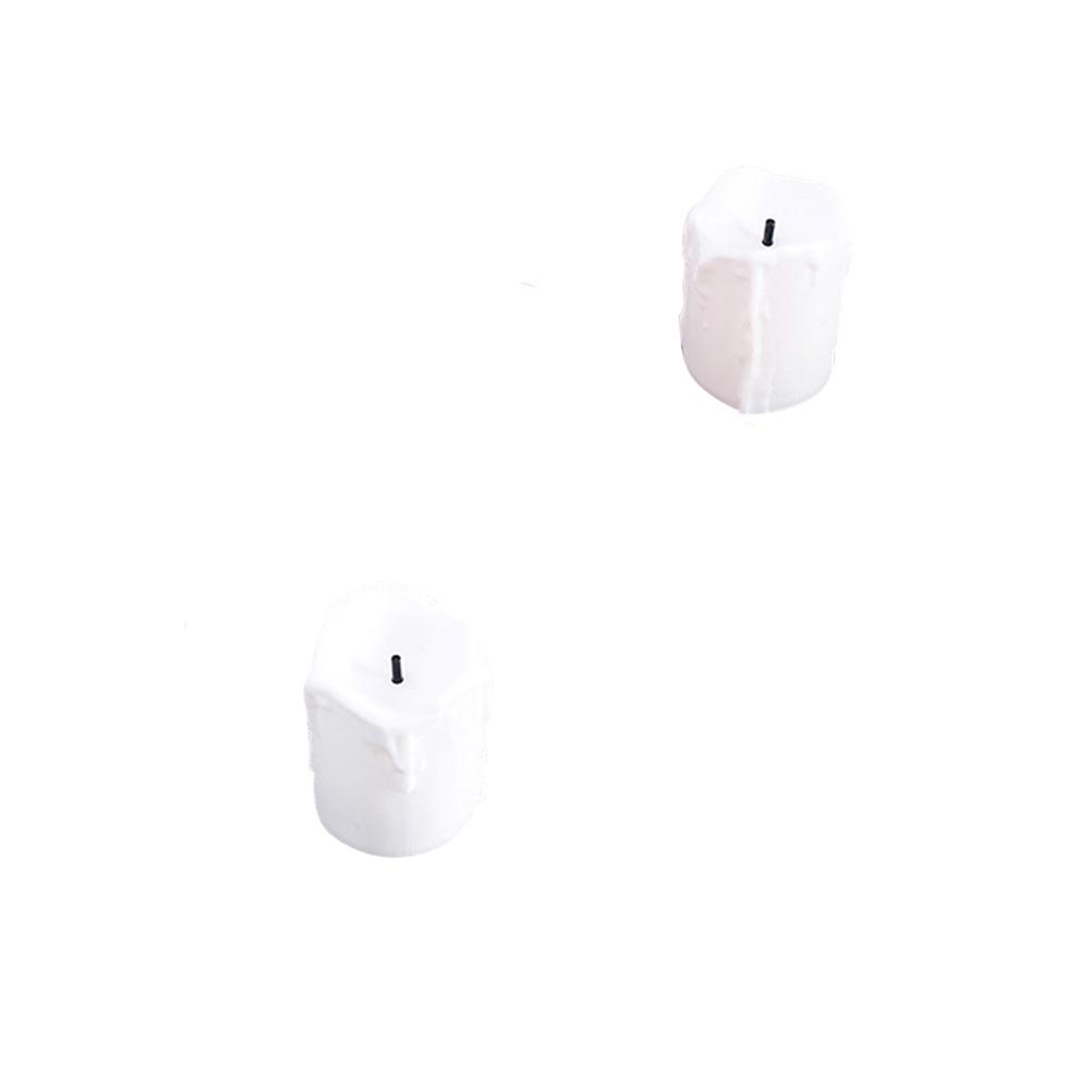 

24Pcs Electronic Flameless Lights Black Wick LED Simulation Yellow Light Romantic Decor for Home Bar Cafe Party белый