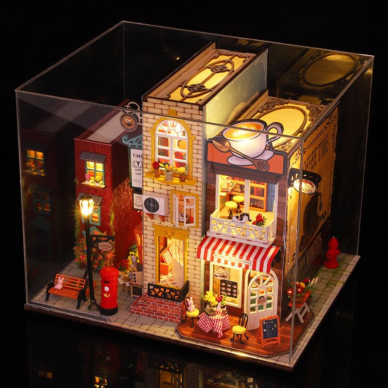 Jiate DIY ES007 Book & Garden House Model Toy – Creative Assembly for New Year/Birthday Gift