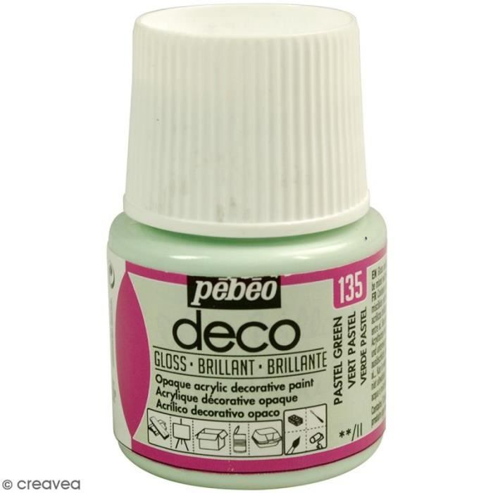 Peinture acrylique - PEBEO - Déco - Brillant - 45 ml - Vert Pastel