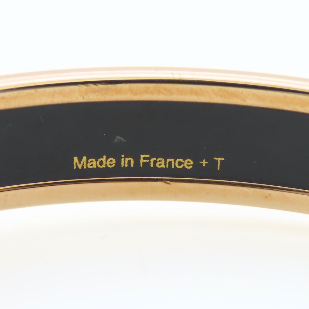 Used HERMES bracelet Emaille PM metal 22.2g blue purple Gold Plated