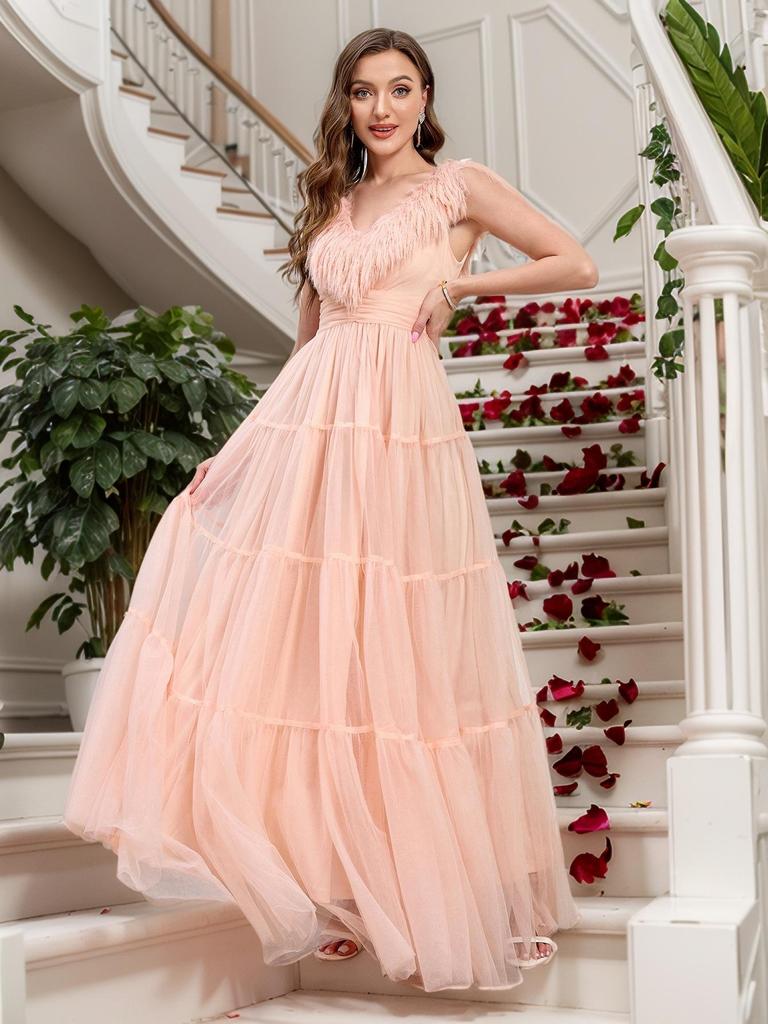Elegant Off-Shoulder Slim Fit Bridesmaid Evening Dress