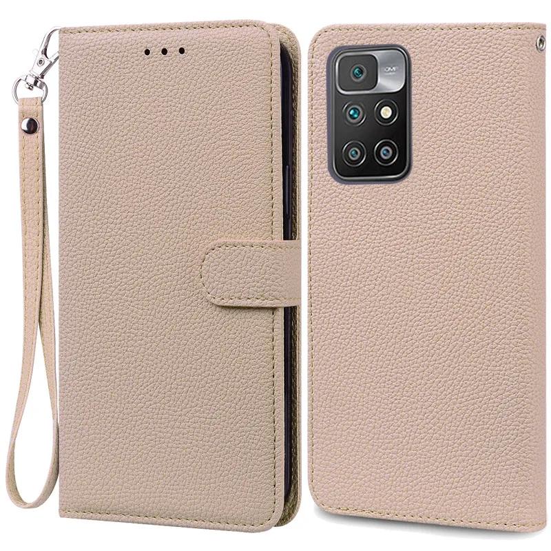 

Чехол для Redmi 10 4G, 16 цветов, для Xiaomi Redmi 10, 2022, кожаный чехол-бумажник с откидной крышкой для Redmi 10 Prime 4G, redmi10 4G, защитный чехол-держатель для слота для карт бежевый