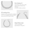 WOSTU 925 Sterling Silver Classic Sparkling Bracelet Original Fine Jewelry for Women Wedding Luxurious Gift Russian Style