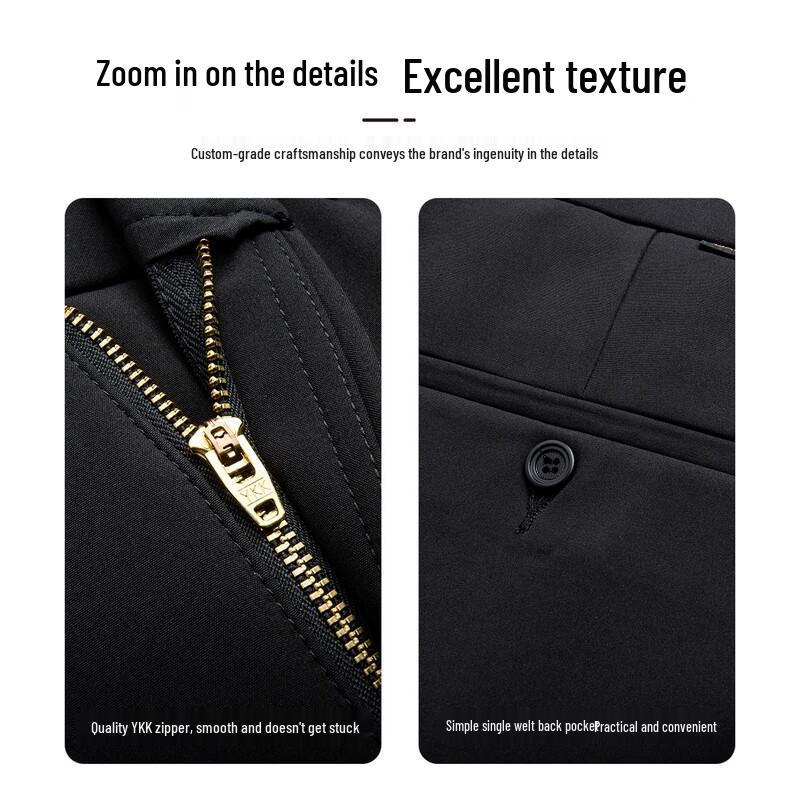 Men's Fleece-Lined Business Casual Trousers
