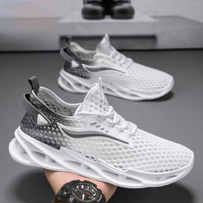 

Мужская обувь лето новая сетчатая дышащая повседневная обувь модная универсальная спортивная обувь мягкая подошва легкая студенческая беговая обувь 44