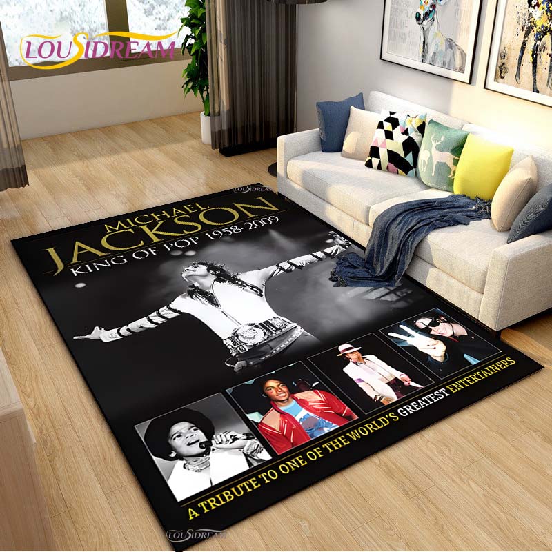 Michael J-Jackson Carpet for Living Room Sofa Table Bedroom Rugs Home decor Kitchen washroom Indoor Outdoor Non-slip floor Mats