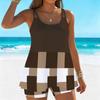 Women's Swimwear Tankini 2 Piece Swimsuit Geometric Stripes Pattern Vacation Bathing Suits