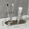 Toothpaste Rack+Toothbrush Shelf+Pallet Stainless Steel Toothpaste Squeezer  Toilet