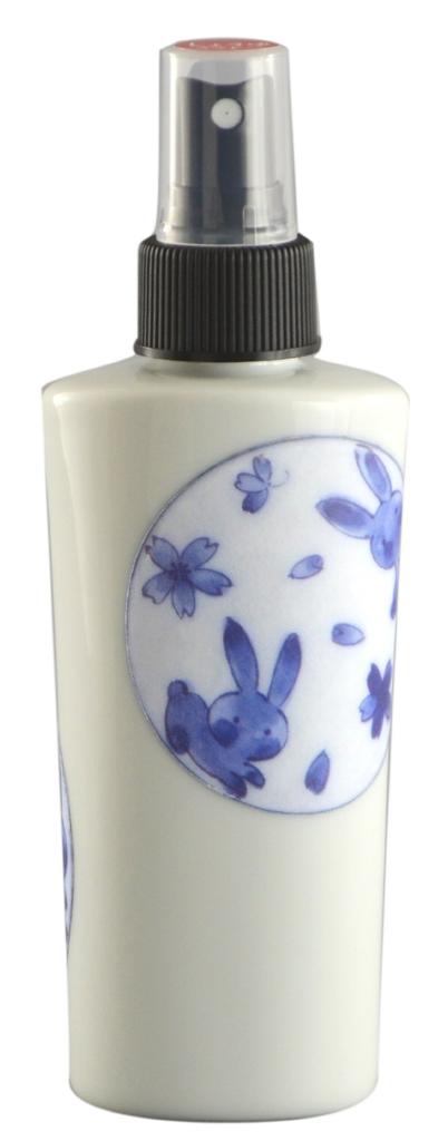 Hasami Ware Soy Sauce Spray Flower Rabbit Design (Arita Ware) Bottle,