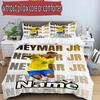 3'lü Nevresim Takımı (1*Nevresim Kılıfı + 2*Yastık Kılıfı, Çekirdeksiz), Özel İsimli Neymar Jr Desenli Nevresim Takımı, Ev Yatak Odası Dekorasyonu Hediye