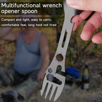 Multifunctional Outdoor Fork Spoon Tableware Lightweight Easy To Carry Widely Used Utility Tactical