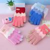 Cute Kids Winter Gloves Windproof Coldproof Children Mittens Thicken Elastic Knitted Gloves for 6-14 Years Old Baby Boys Girls