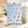 Pastel Underwater Cute Jellyfish Throw Lightweight 240G Flannel Blanket Soft Skin-Friendly For Summer Cooling