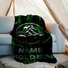 Customizable Football Throw Blanket – Personalized Name, All-Season Cozy Snug Blanket, Machine Washable, Personalized Blanket
