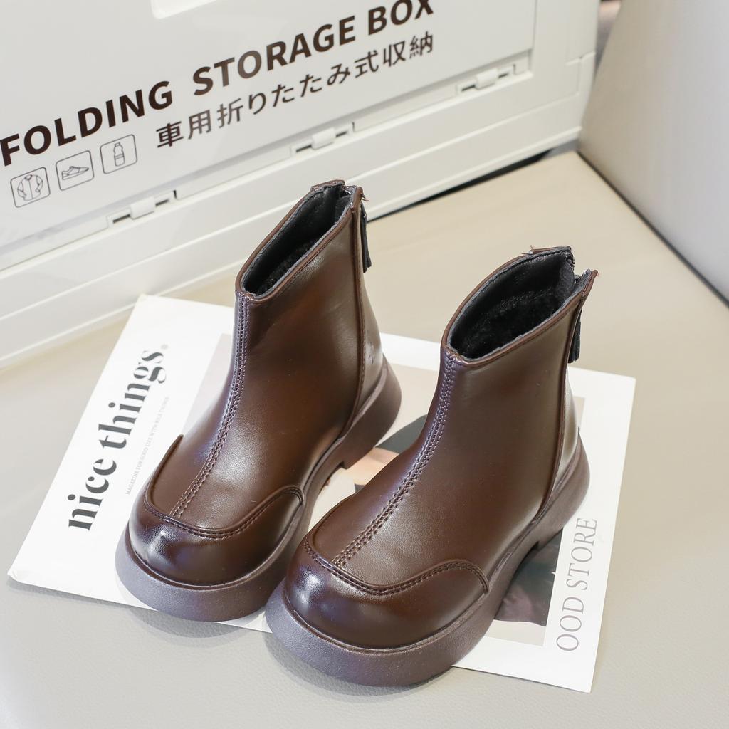 Girls Boots Children's Short Boots 2025 New Autumn Leather Boots Princess Catwalk Shoes Girls Xinjiang Grassland Wear