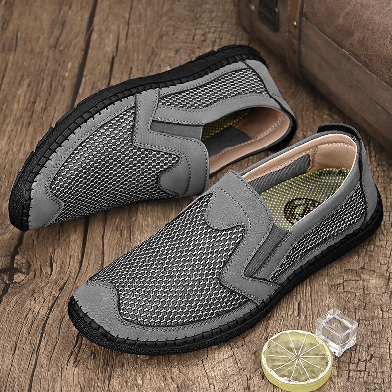 2023 Men's Breathable Mesh Slip-On Loafers: Soft Sole, Casual & Stylish