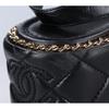 Chanel G46613 CC Logos Matelassé/Kette Plateau Sandalen Schuhe 37 1/2C Schwarz / goldGebraucht