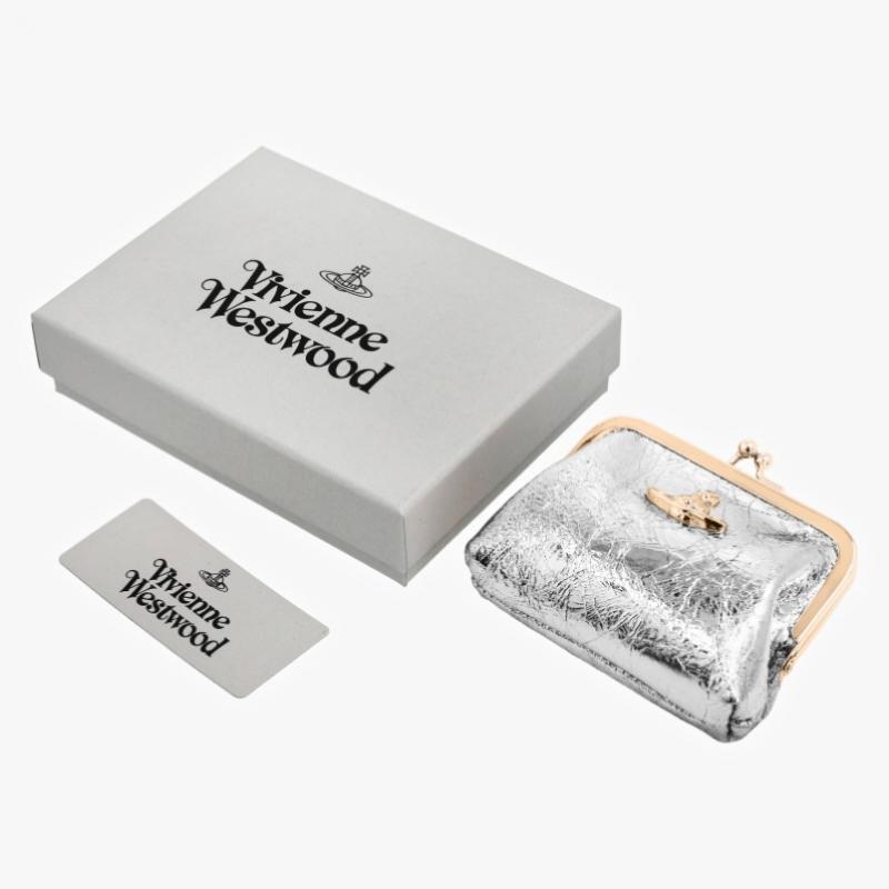 Vivienne Westwood Metallic Crinkle Frame Pulse Mini Coin Card Wallet 56010005w L00a7 Q401