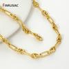 18K Gold Plated Brass Thick Chain For Jewelry Accessories,Heavy Knotted Chain For DIY Necklace Bracelet Making Accessories