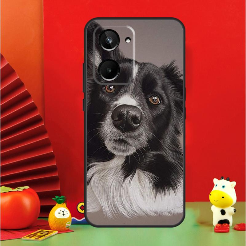 Border Collie Aquarell für Realme 15 Pro GT7 GT6 10 11 12 13 14 Pro Plus C67 C63 C61 C55 C51 C53 C35 C75 C65 Hülle