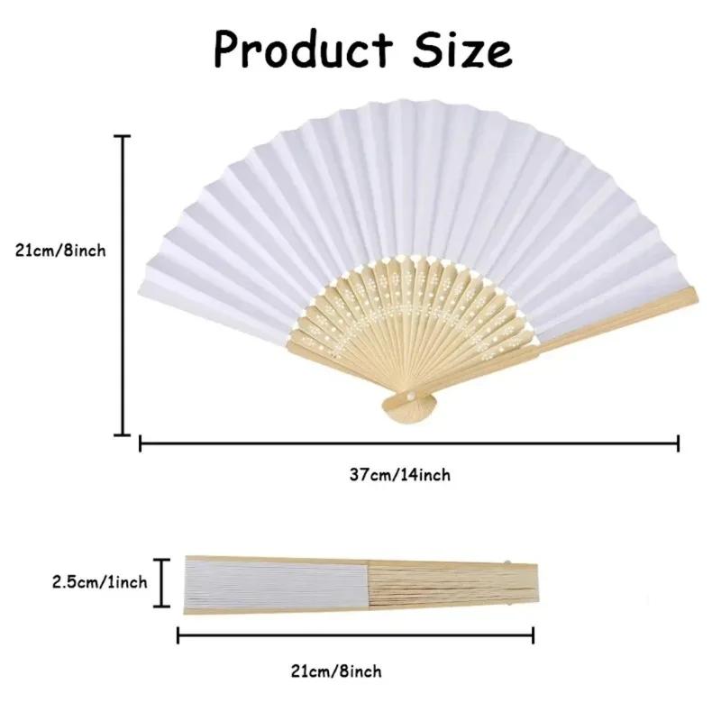 20/24/30PCS Personalized Wedding Fan,Custom Printing Handheld Folding Fans Come with Organza Bag Bridal Shower Baby Christening
