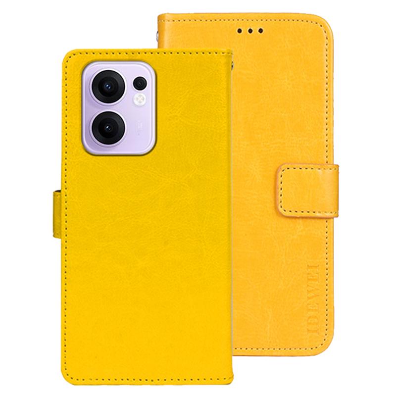 For Oppo Reno13 F 5G Stand Case Crazy Horse Texture Leather Phone Cover