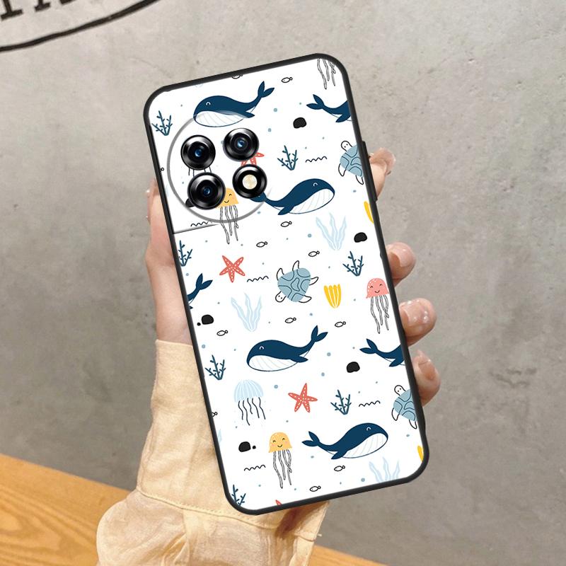 Baby Whale Case For OnePlus 15 R 13 13R 13T 12 11 10R 10T 8T 9 10 Pro Nord CE 5 4 2 3 Lite N20 N30 Cover