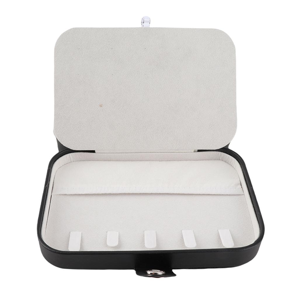 Earring Jewelry Box Waterproof PU Leather Large Capacity Simple Compact Earrings Jewelry Desktop