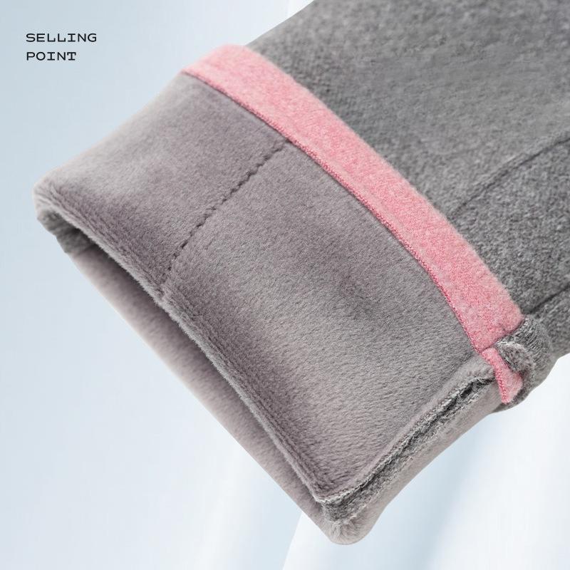 Warm Gloves Women's Autumn and Winter Velvet Thickened Windproof Touch Screen Outdoor Sports Driving Tram Riding Gloves