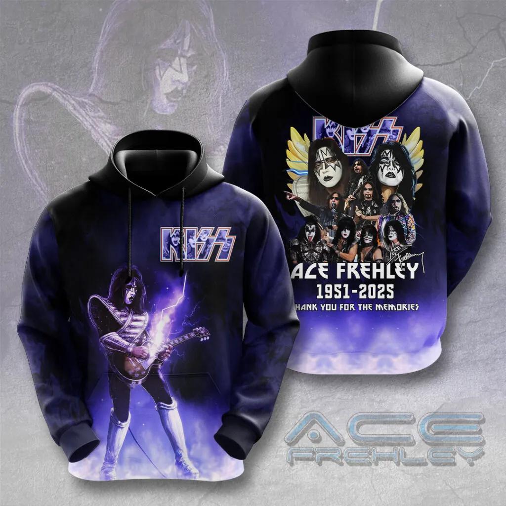 Rock KISS Kapuzenpullover Sweatshirt Männlich 3D-Druck Herren Damen Hip Hop Trend Trainingsanzug Pullover Jacke Übergroß Y2k Herren-Hoodies