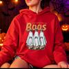 Funny Halloween Ghost Beer Hoodies Just Here For The Boos Print Men'S Sweatshirts Spooky Holiday Party Hoodies Unisex Tops Gift