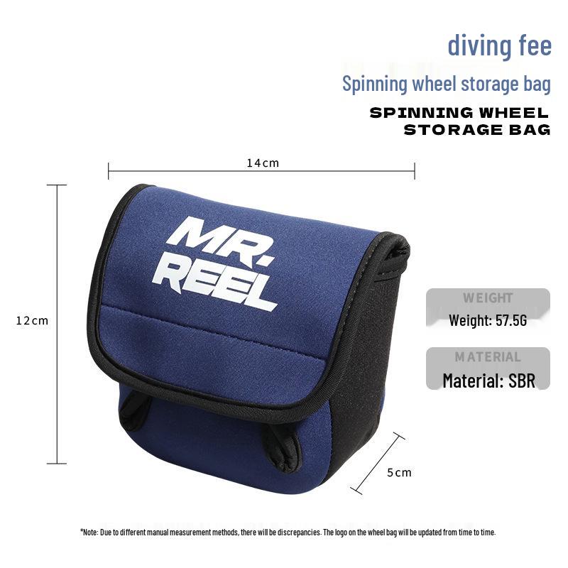 MR.REEL Fishing Reel Bag: Thickened Diving Material, Protective Cover, Portable, Anti-Drop Baitcasting Reel Storage.