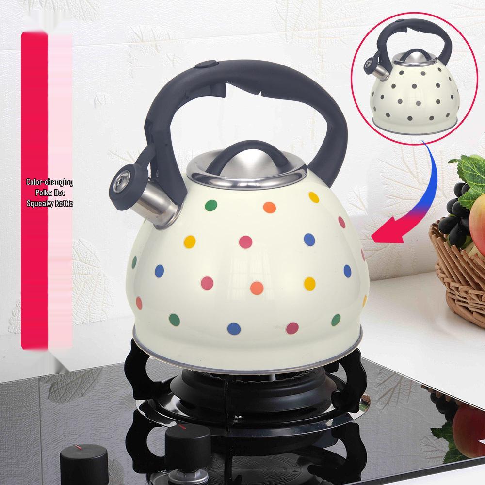 3L Pumpkin Pattern Stainless Steel Whistling Kettle for Household Stoves and Induction Cookers