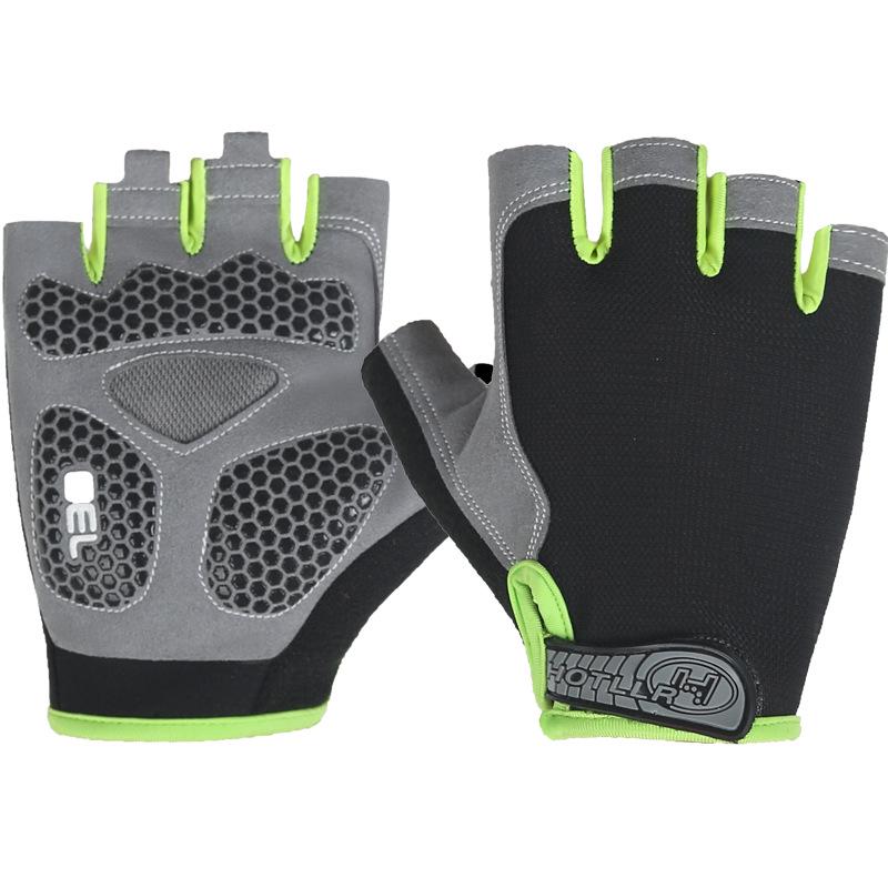 Guanti Unisex Mezza Dita per Fitness e Ciclismo - Antiscivolo, Ammortizzanti, Traspiranti, per Sport all'Aperto