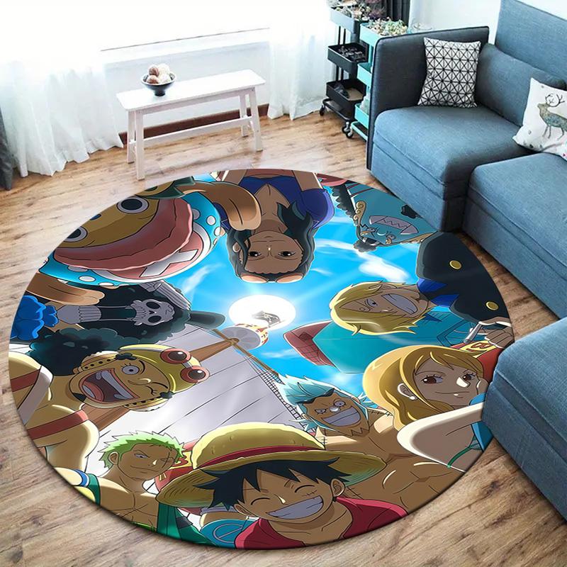 One Piece Round Area Rug Carpet Rug For Living Room Bedroom Sofa Playroom Decor Nonslip Floor Mat