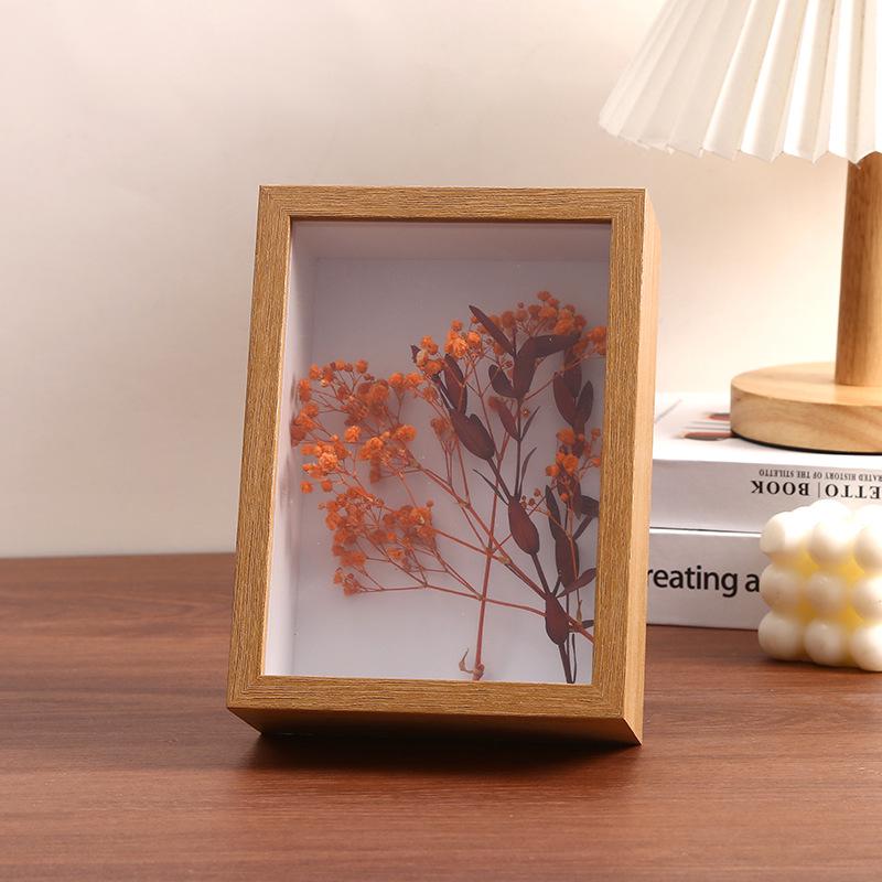 6" 3D Hollow Photo Frame with Dried Flower Display Stand for DIY Plant and Specimen Preservation