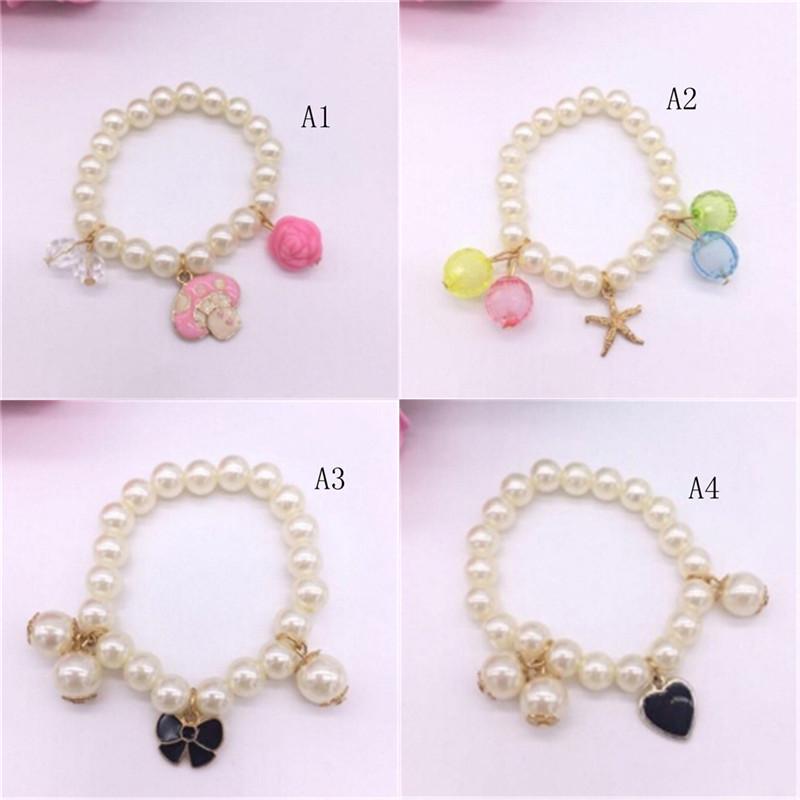 Pearl Bead Baby Girl Bracelet Pendant Bracelet Bangle Jewelry For Kids Gift FLA Pearl Bead Baby Girl Bracelet Pendant Bracelet Bangle Jewelry For Kids Gift FLA