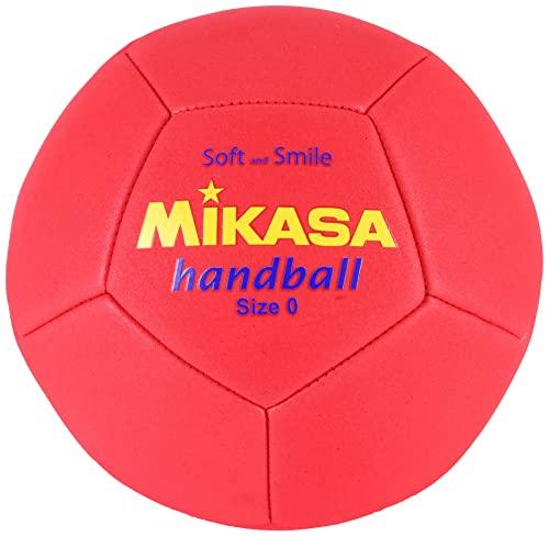 MIKASA Smile Handball, Size 0 (15cm Diameter, Leisure Use), Machine-Sewn, Red, STPEH0-R, Recommended Internal Pressure 0.20-0.30 kgf/cm²