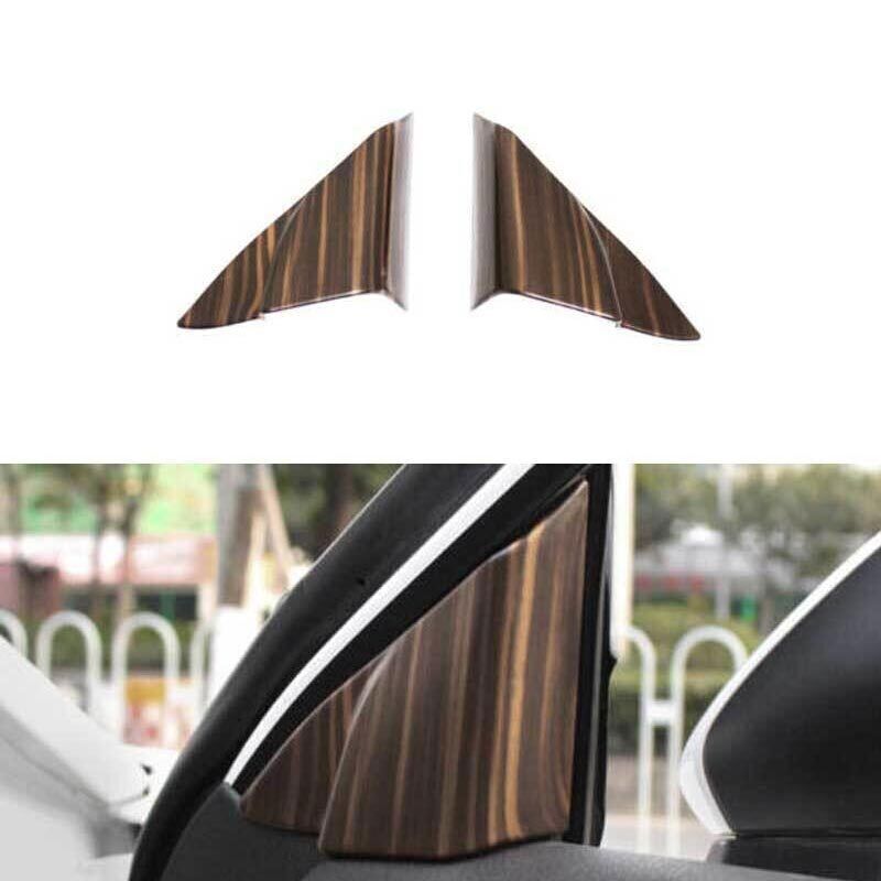Wood Grain Peach For Toyota Camry 2018- Cover Trim A Pillar Front Triangle