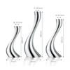 Stainless Steel Swan Neck Candlestick Silver Metal  Curve Handicraft Candle Holder Wedding Dining Table Home Decoration