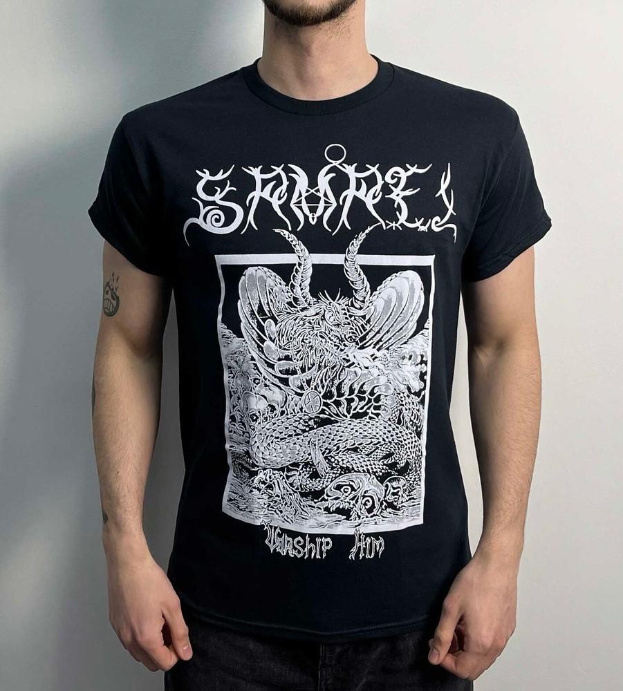 Самаэль - Поклоняйся Ему (Gildan)   Футболка Черный хаос Унисекс футболка M