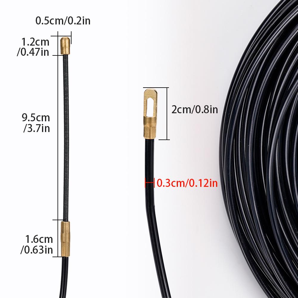 3mm Electric Cable Gland Threading Device 5/10/20/30/50M Nylo Cable Wire Threader Puller Lead Construction Electrician Hand Tool