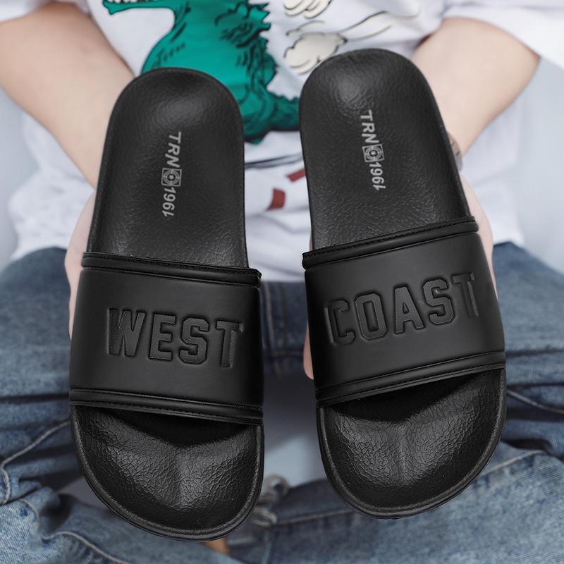 Men's Slippers Men's Cool Slippers Summer One-word Slippers Fashion Beach Shoes Non-slip Inside and Outside the Bathroom